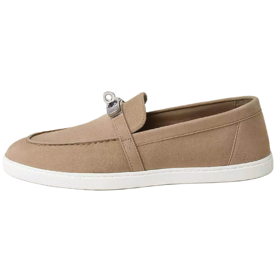 HERMES Mind Loafers 1.7CM Women's Cow Leather Paper