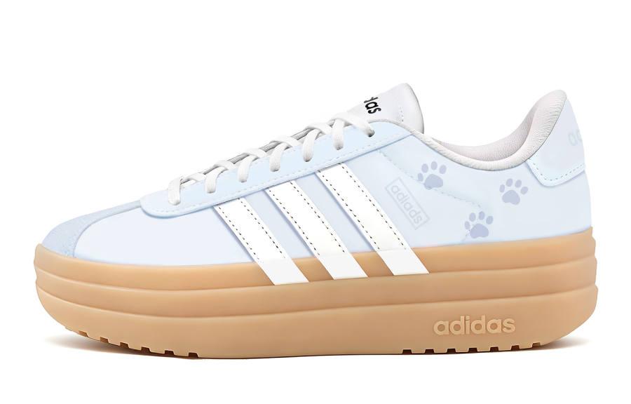Adidas Adidas VL Court Bold Blue Claw Cream Cake Low top Skateboard Shoes Women's Blue