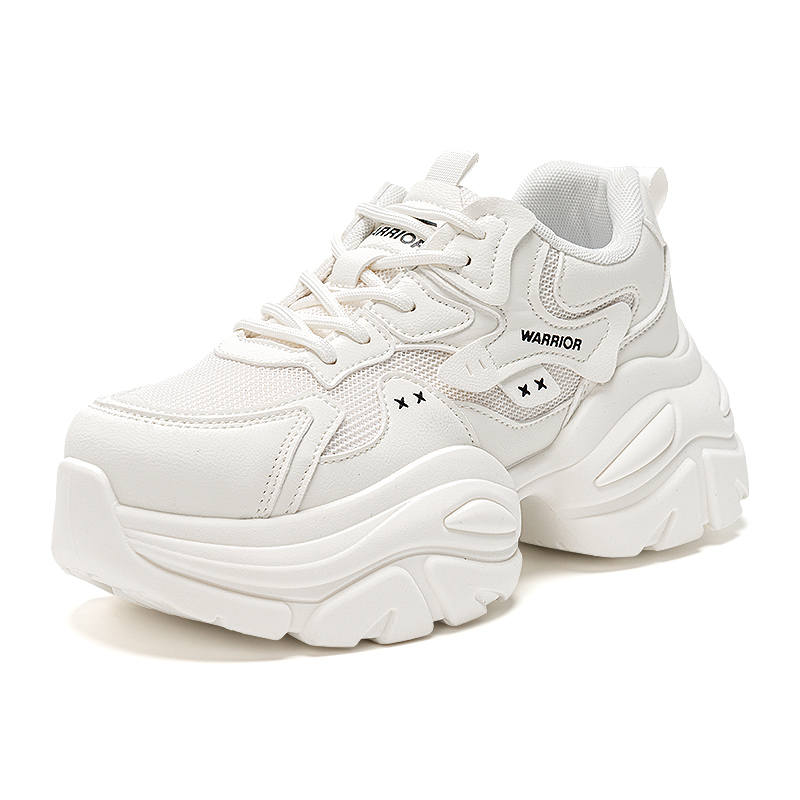 Warrior Slip Resistant, Abrasion Resistant, Breathable, Lightweight, Height Increasing Low top Chunky Sneakers Women's