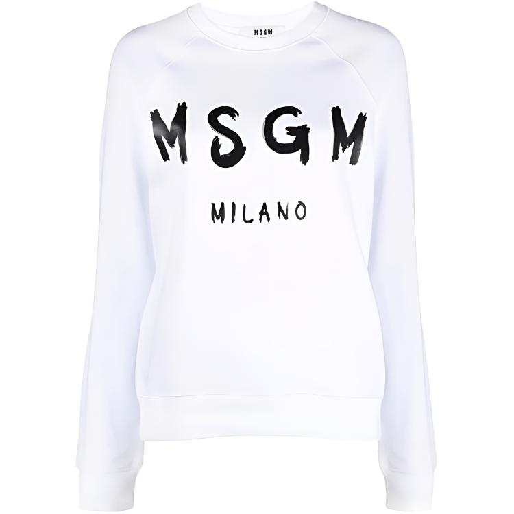 MSGM Msgm logo-print crew neck sweatshirt