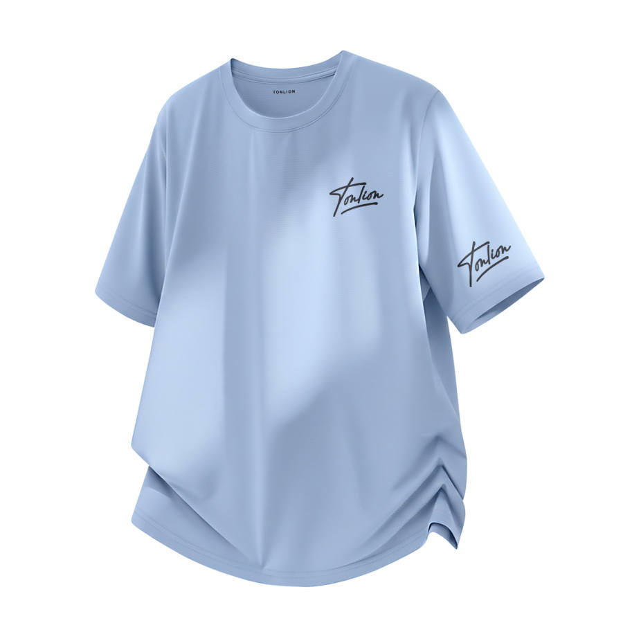 Tonlion T Shirts Unisex Crew Neck Moderate Straight Fit