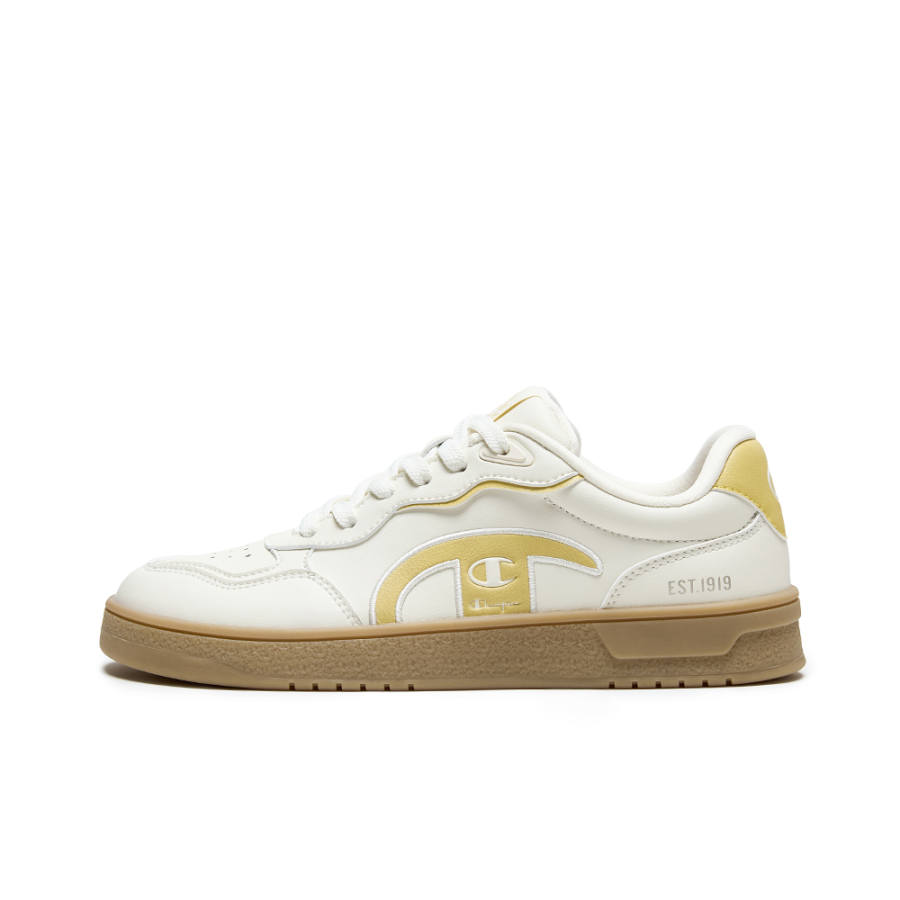 Champion Low top Skateboard Shoes Women's Milk White/Resin Yellow
