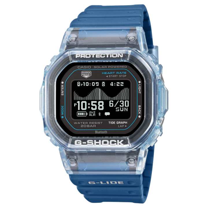 CASIO CASIO G LIDE Solar Quartz Movement Resin Strap Watch Men's Watches Black Dial