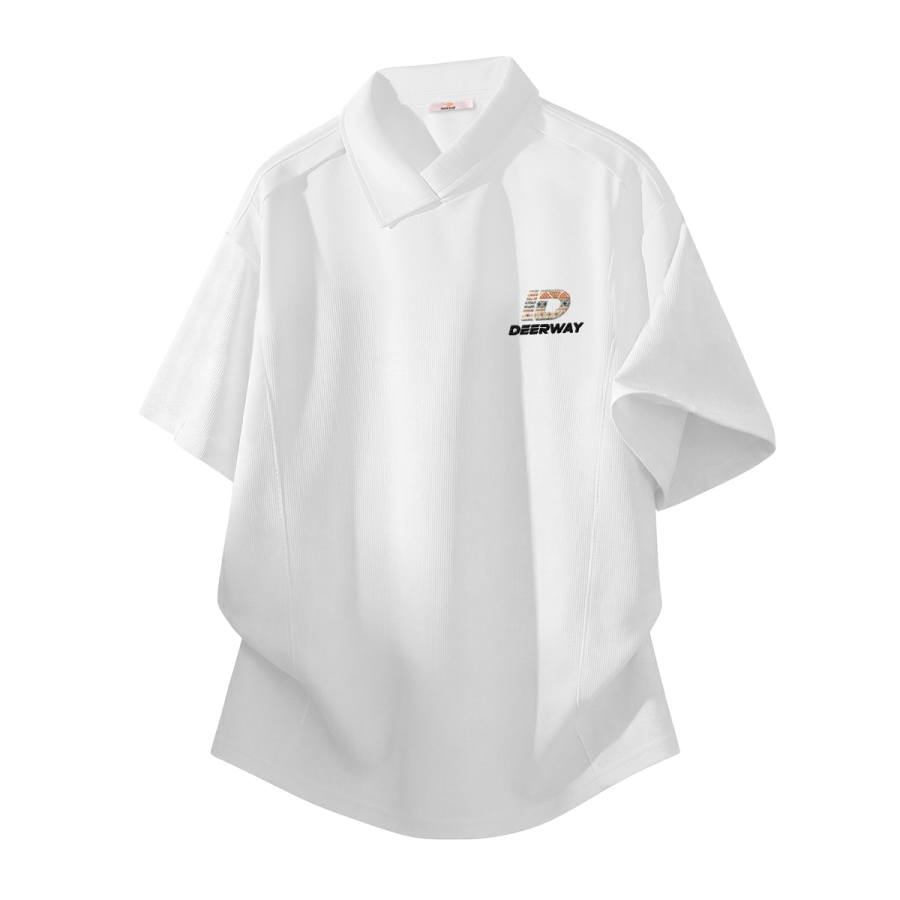 DEERWAY T Shirts Unisex Lapel Moderate Straight Fit