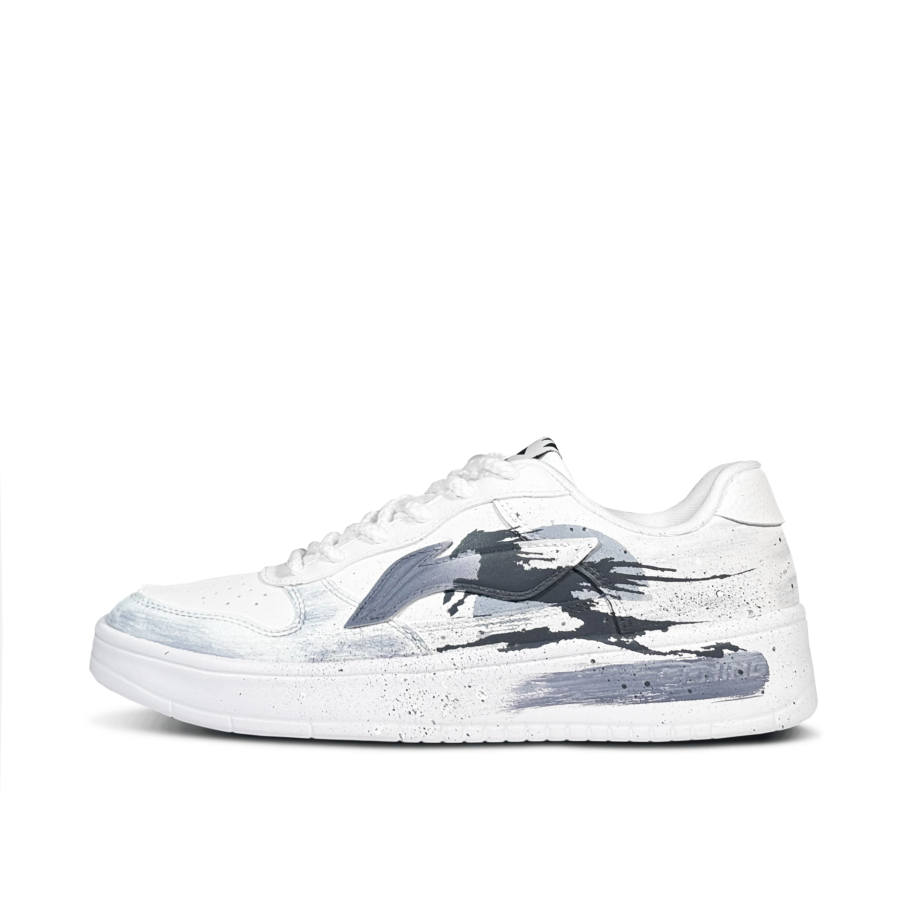 Li-Ning Li Ning Floating Boat Lightweight Abrasion Resistant Low top Skateboard Shoes Men's Gray Blue White