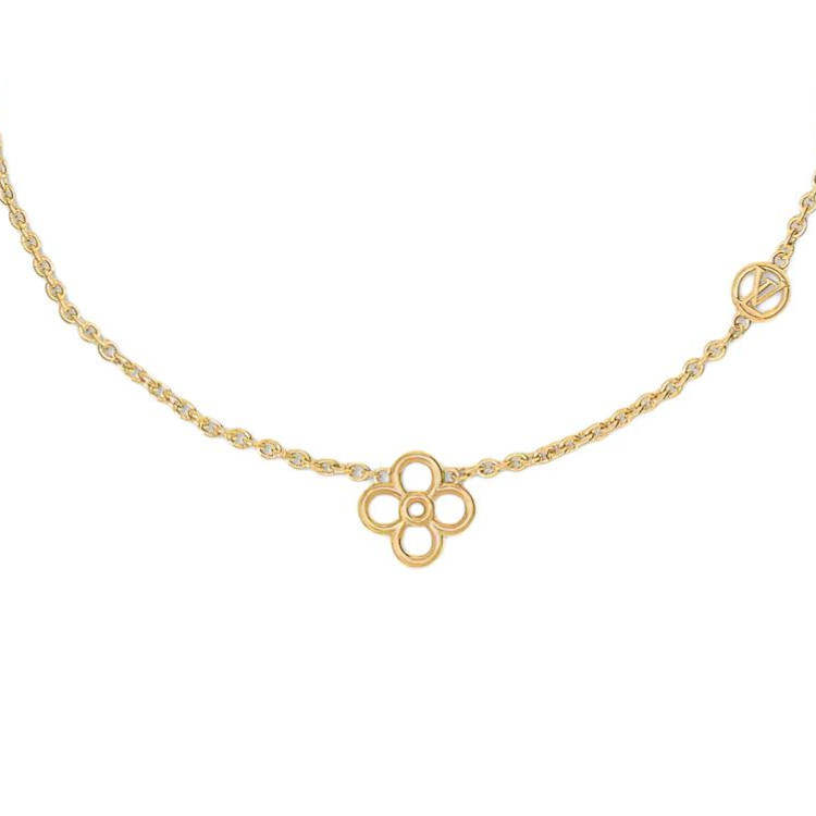 LOUIS VUITTON CHARMS Metal Necklaces Women's Gold