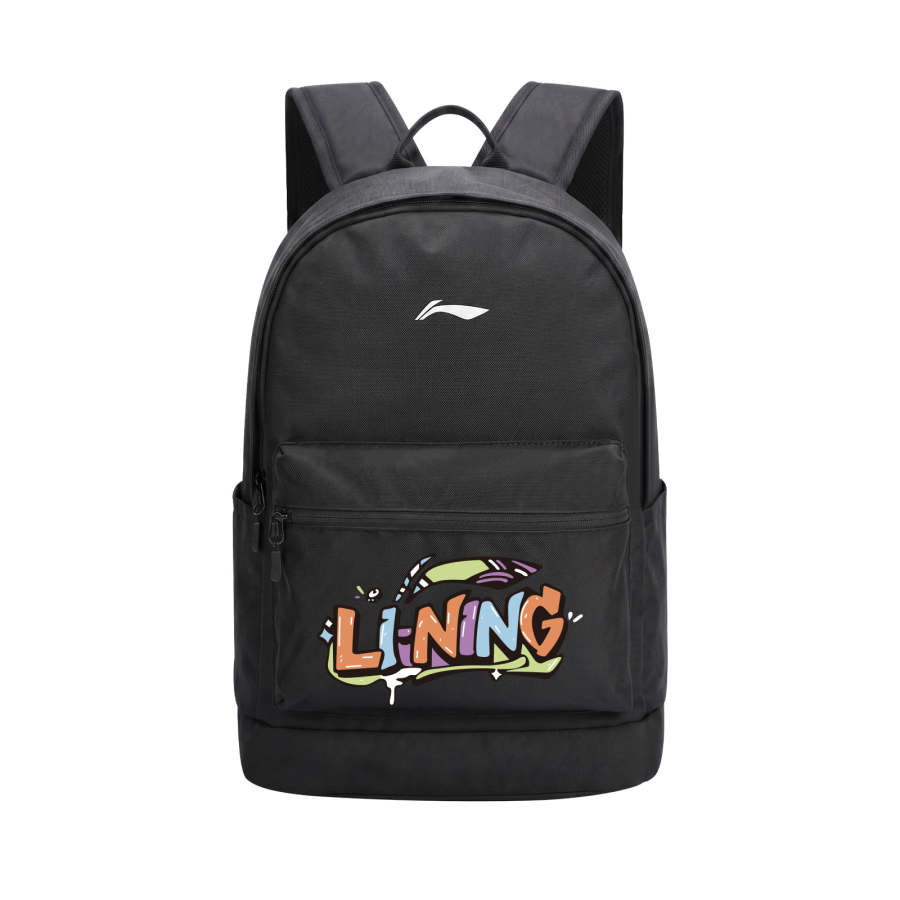Li-Ning Li Ning Polyester Backpack Unisex Standard Black