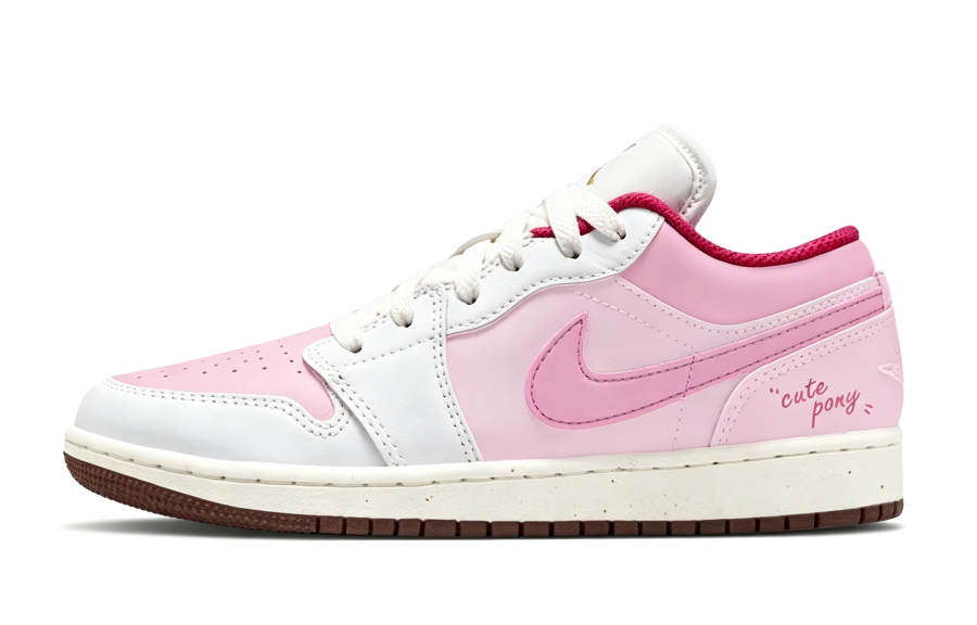 Jordan Jordan Air Jordan 1 Heartbeat Milk Puff, Valentine's Special, Girlish Cushioning Slip Resistant Low top