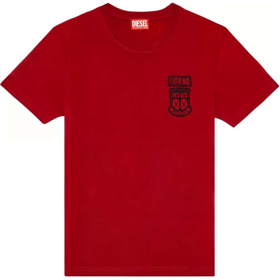 DIESEL T Shirts Men's Red Crew Neck