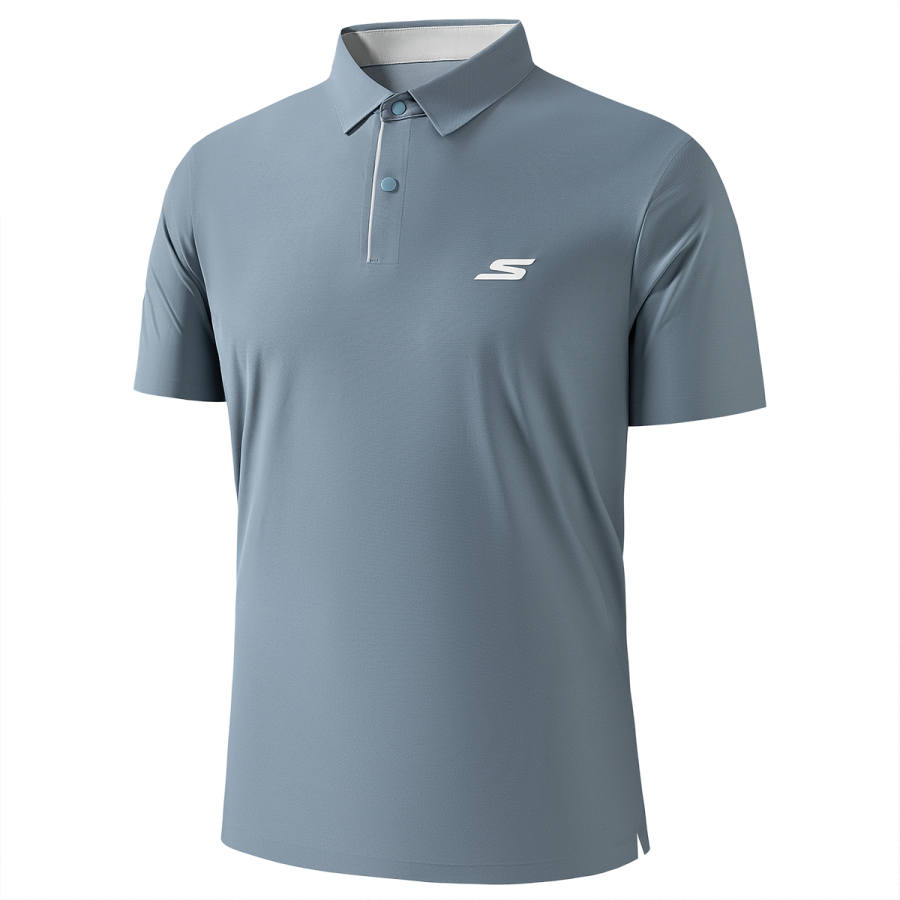 Skechers Polo Shirt Unisex Blue Gray 06L3