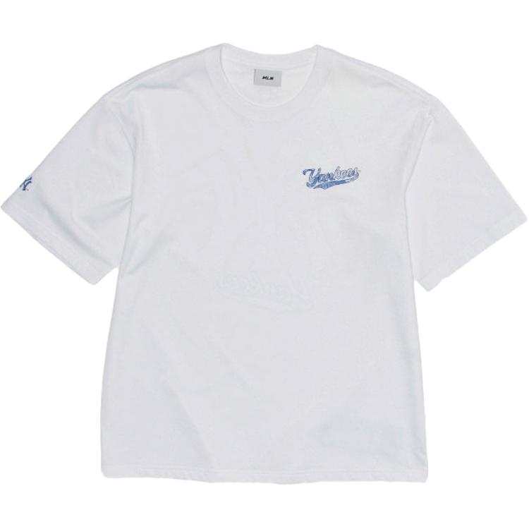 MLB T Shirts Unisex New York Yankees/White Crew Neck Moderate