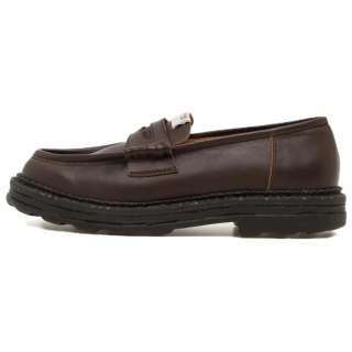 Maison Mihara Yasuhiro Calfskin Comfortable Loafers Men's Dark Brown