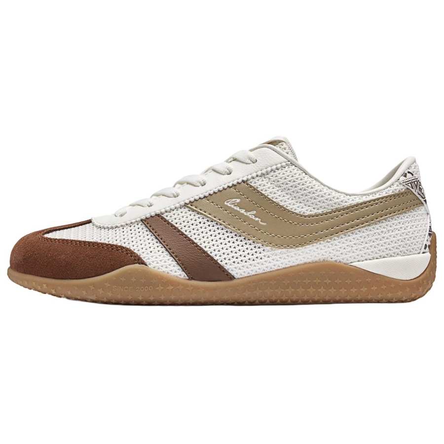 QIAODAN Cushioning Abrasion Resistant Breathable Low top Casual Shoes Women's Chestnut Sandy Umber