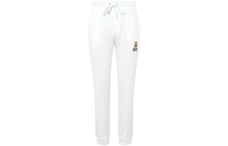MOSCHINO Casual Pants Men's White Moderate Straight Fit Pants