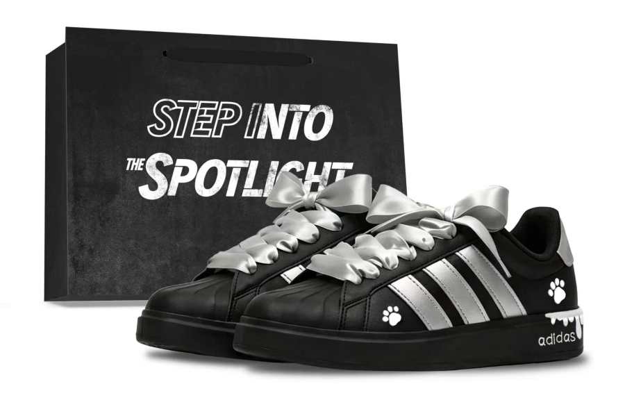 Adidas Adidas Street Talk Low top Kids' Skateboarding Shoes Silver Black Unisex