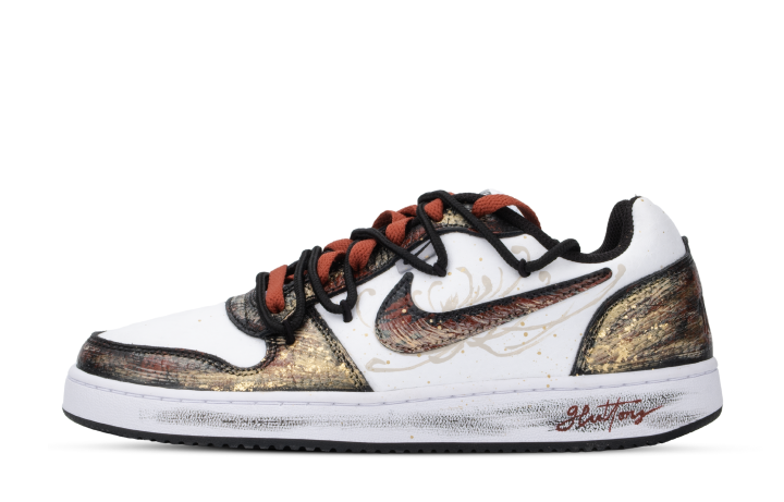 Nike Nike EBERNON Gluttony, Monster Lab Low top Skateboard Shoes Men's Black White Red