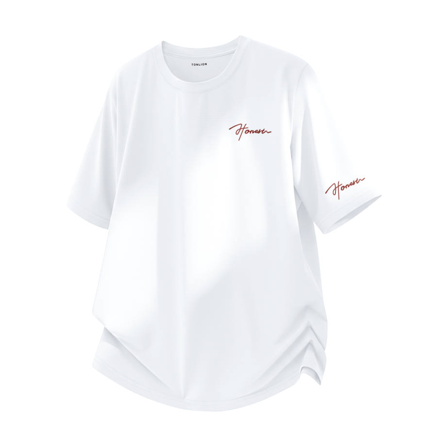 Tonlion T Shirts Unisex Crew Neck Moderate Straight Fit