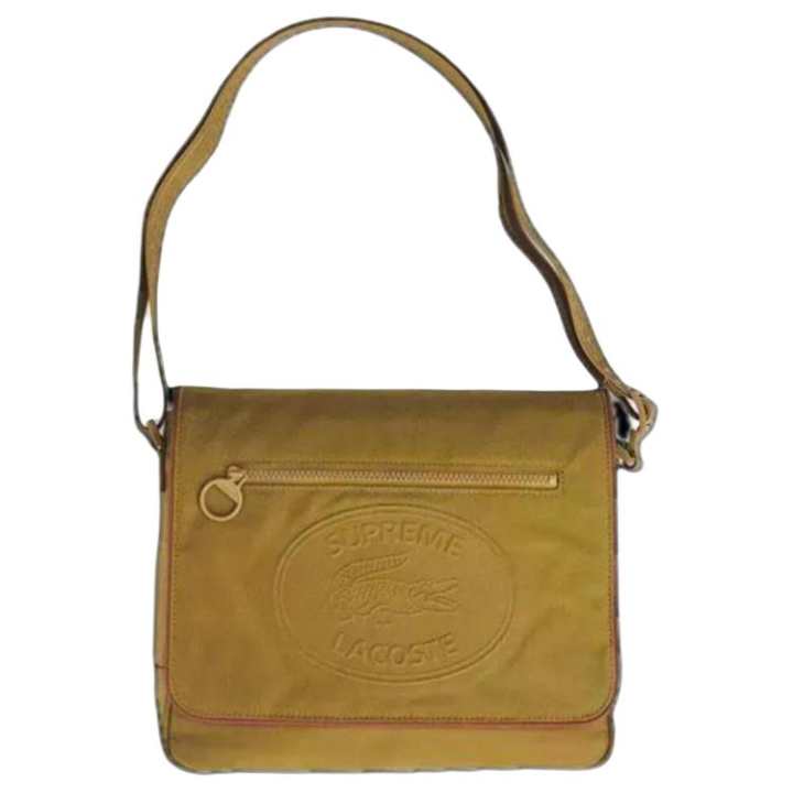 Supreme Supreme X LACOSTE Collaboration Brand Letter Label Shoulder Bag, Crossbody Bag Small Unisex Tan