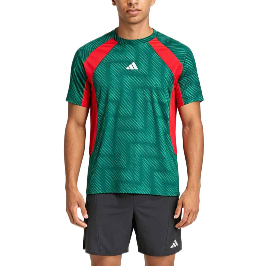 Adidas Adidas T Shirts Men's Dark Green Team/Stanford Cardinal Crew Neck Moderate