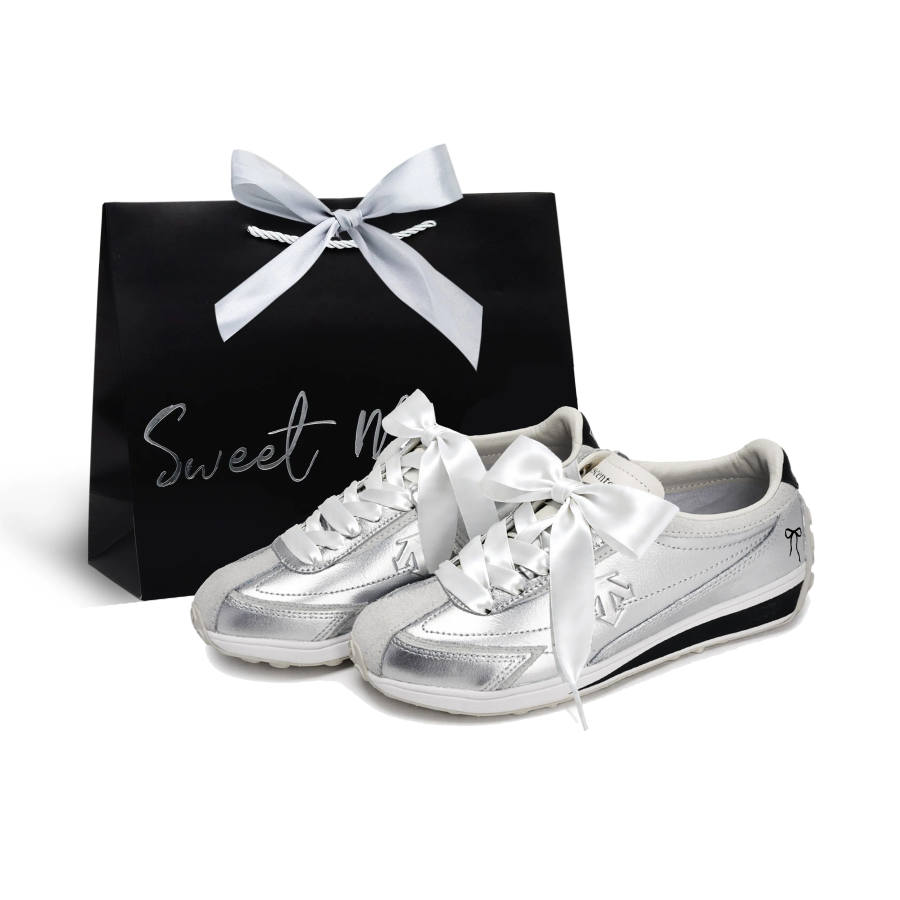 DESCENTE Cron Racer Silver Forged Ballet Leather Slip Resistant Abrasion Resistant Low top Skateboard Shoes Unisex