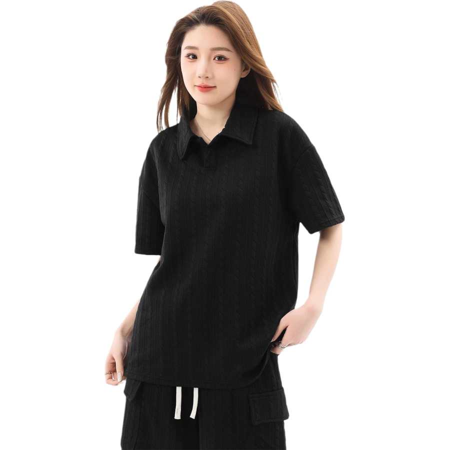 BALENO Polo Shirts Women's Lapel Moderate Straight Fit
