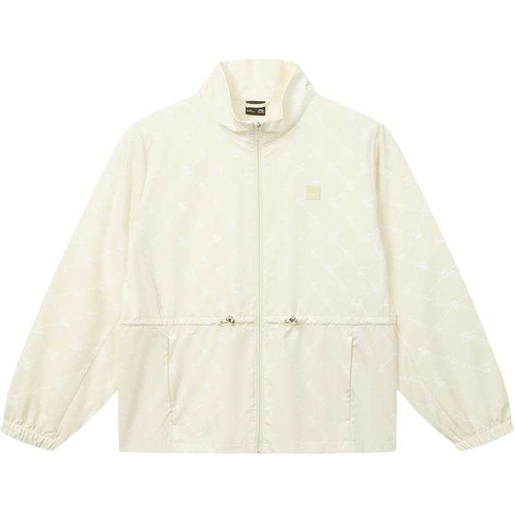 Li-Ning Li Ning Trench Coats Women's Clam Pink Gray All Over Print Stand Collar Moderate Other