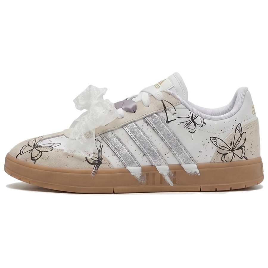Adidas Adidas Gradas Crystal Butterfly Dream Slip Resistant Low top Skateboard Shoes Unisex Silver