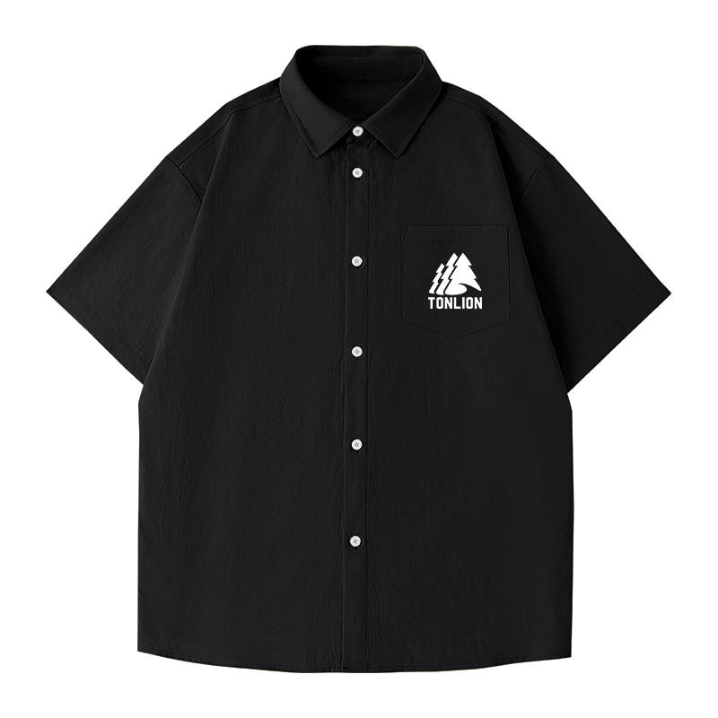 Tonlion Shirts Unisex Lapel Thin Other