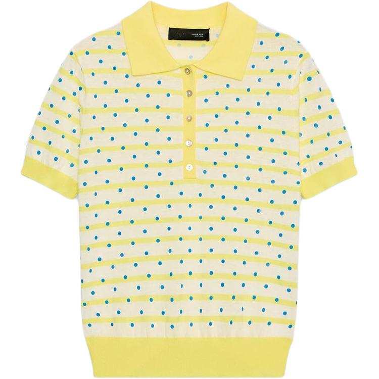 ZARA Polo Shirts Women's Multicolor Lapel Moderate Other