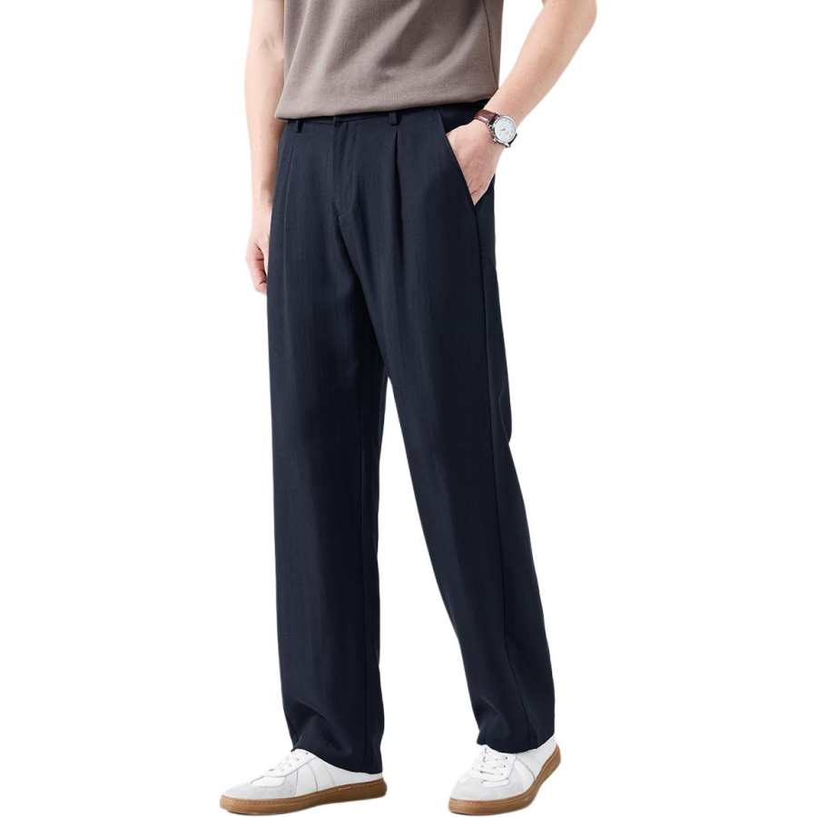 Hodo Casual Pants Men's Moderate Straight Fit Pants