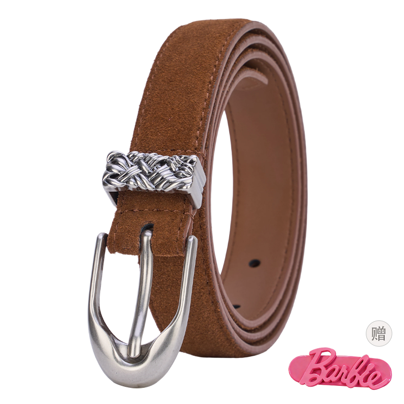 Barbie Cow Leather Zinc Alloy Leather Belts Women's 2.5cm