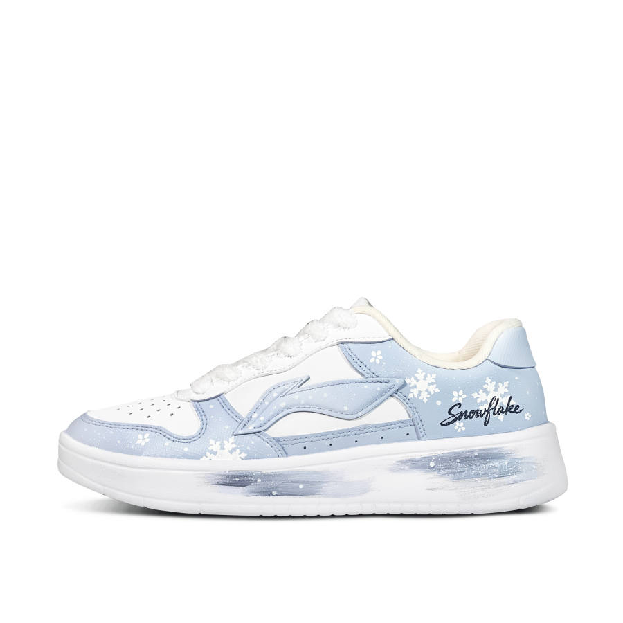 Li-Ning Li Ning Floating Boat Abrasion Resistant Lightweight Low top Skateboard Shoes Women's Blue White