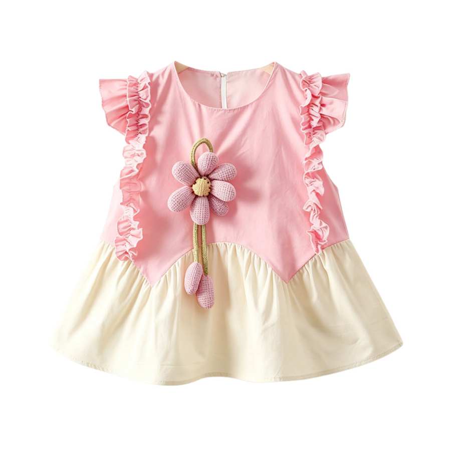 Lanza Kids Dresses Crew Neck Moderate Midi Dress