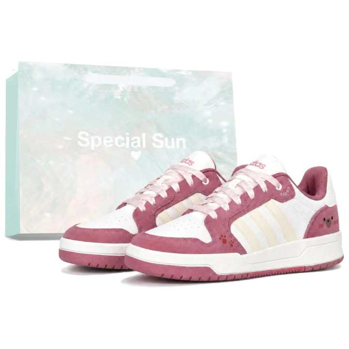 Adidas Adidas ENTRAP Strawberry Bear Slip Resistant Abrasion Resistant Low top Skateboard Shoes Unisex Pink