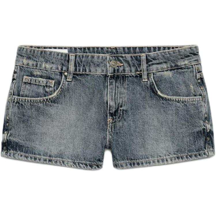ZARA Trf Denim Shorts Women's Sea Blue Moderate