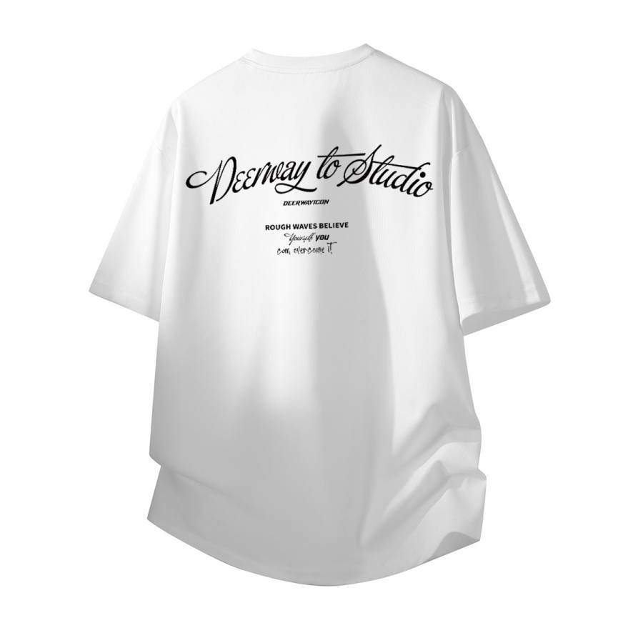 DEERWAY T Shirts Unisex Crew Neck Moderate Straight Fit