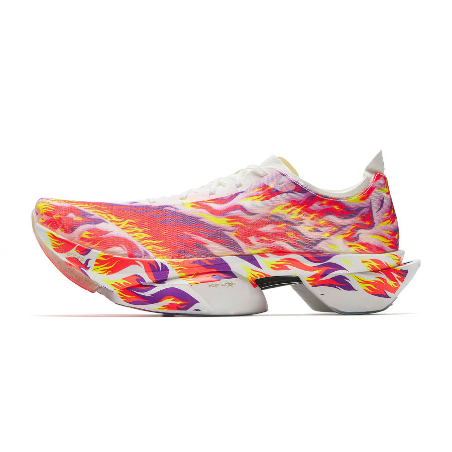 Anta C10 PRO 2 Cushioning Low top Casual Running Shoes Men's Papyrus White Neon Bright Dark Red Grape Purple