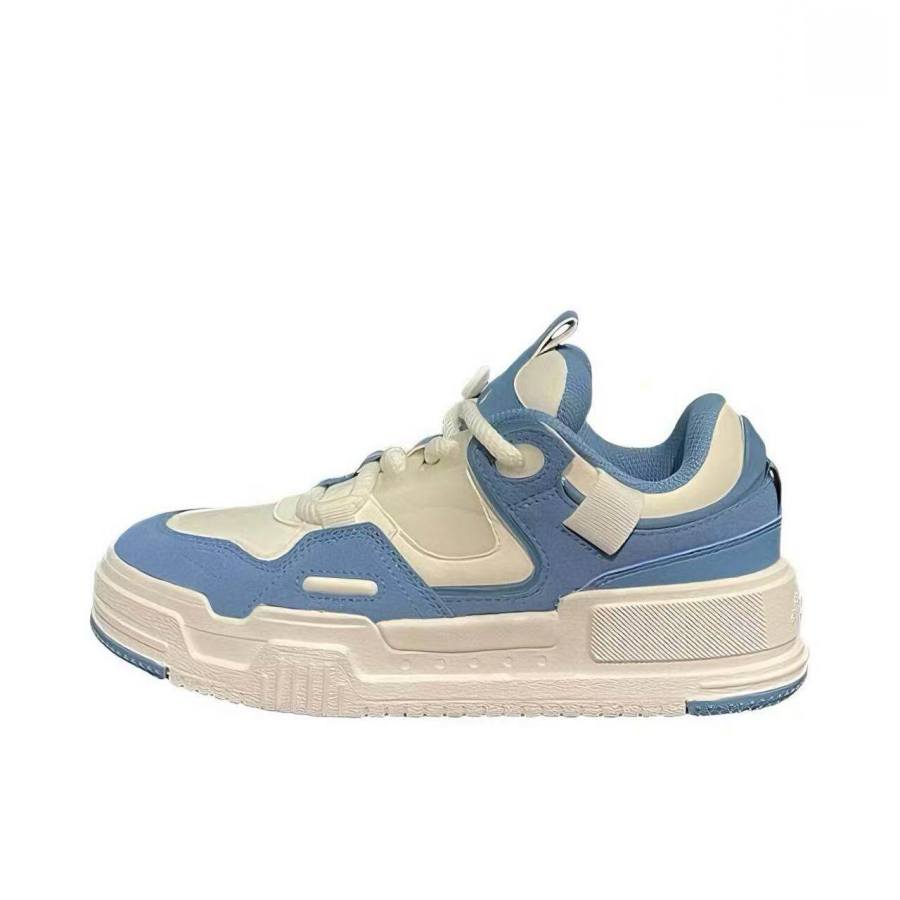 Anta Synthetic Leather Low top Skateboard Shoes Men's White Blue