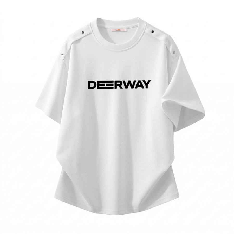 DEERWAY T Shirts Unisex Crew Neck Moderate Straight Fit