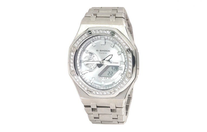 CASIO CASIO Men Liquid Crystal/Analog Dual Display Series 44mm White Watch