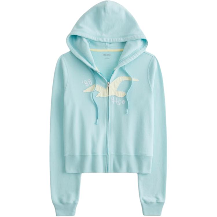 Hollister/ Sweatshirts Women's Blue Hooded Non Detachable Moderate