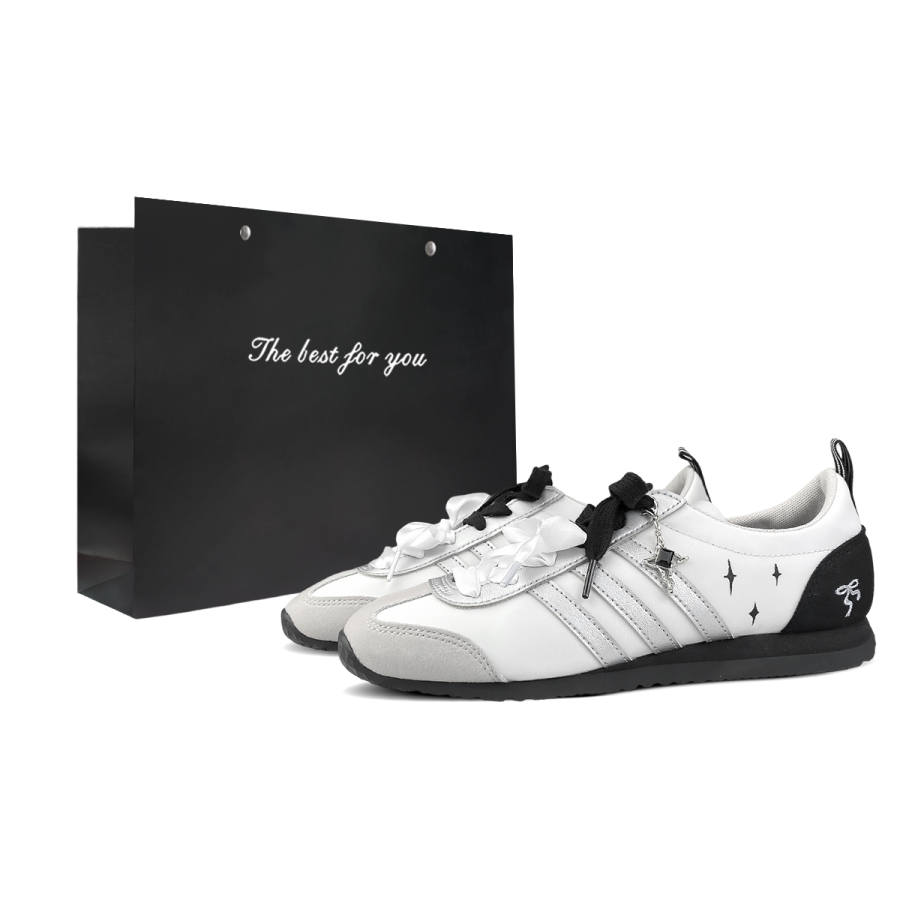 Adidas Adidas VS JOG 2.0 BNK White Moonlight Low top German Army Trainers Unisex Black White