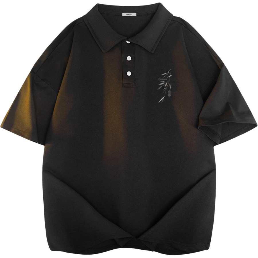 MINISO Polo Shirts Unisex Polo Collar Moderate Straight Fit