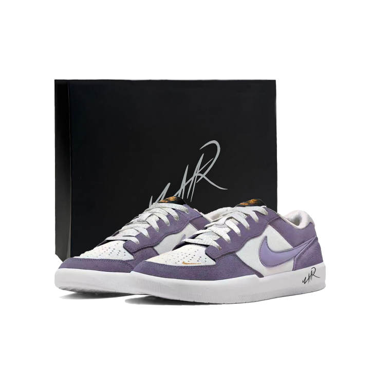 Nike Nike SB Force 58 Taro White Purple, Shopping Bag Low top Skateboard Shoes Men's