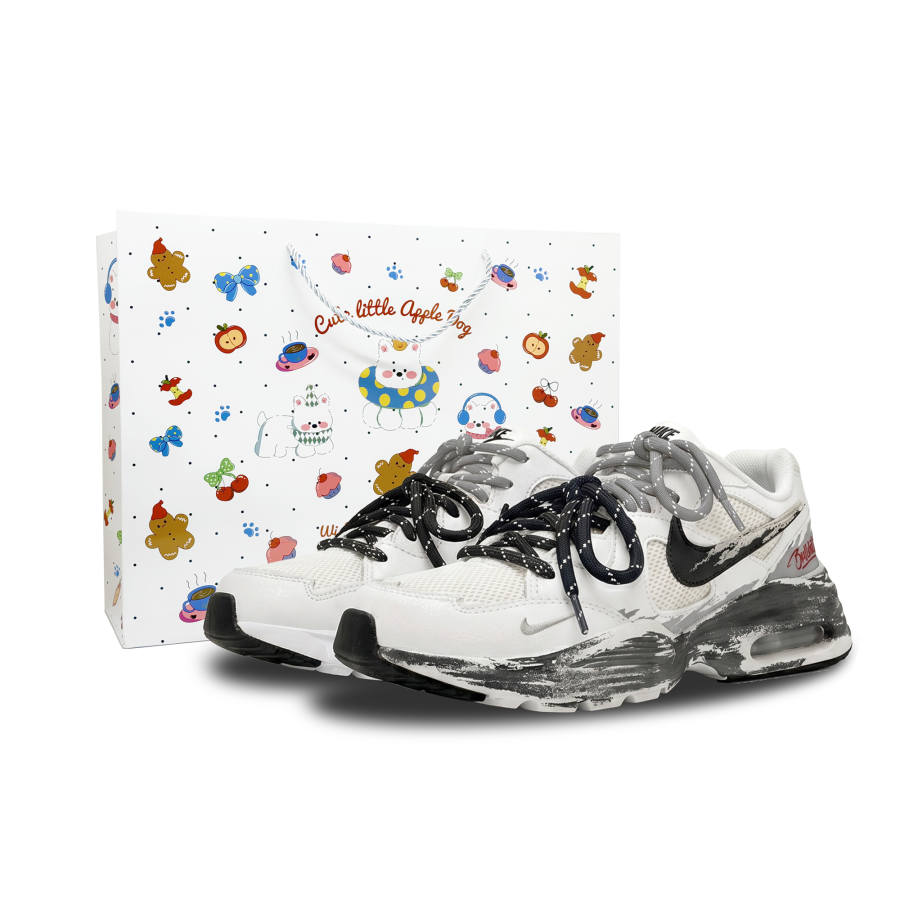 Nike Nike Air Max Fusion Low top Casual Training Physical Fitness Test & Exam City Commuting Running Shoes Unisex White Gray