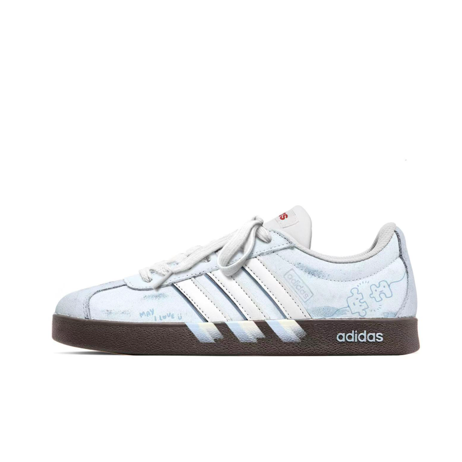 Adidas Adidas VL COURT 2.0 Fragmented Shadows Blend Together Low top Skateboard Shoes Unisex Blue