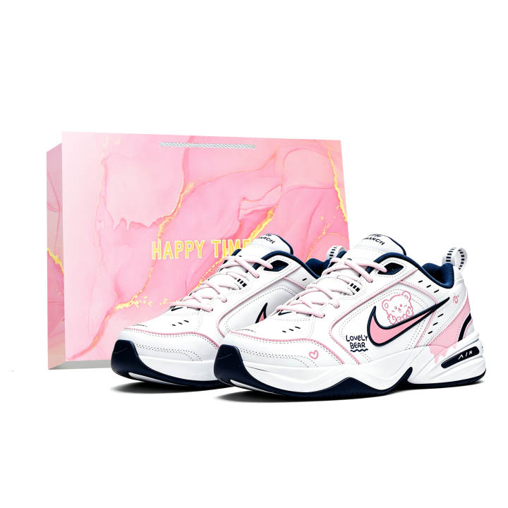 Nike Nike Air Monarch 4 Bear Journal 7L Slip Resistant Abrasion Resistant Low top Chunky Sneakers Unisex White Pink