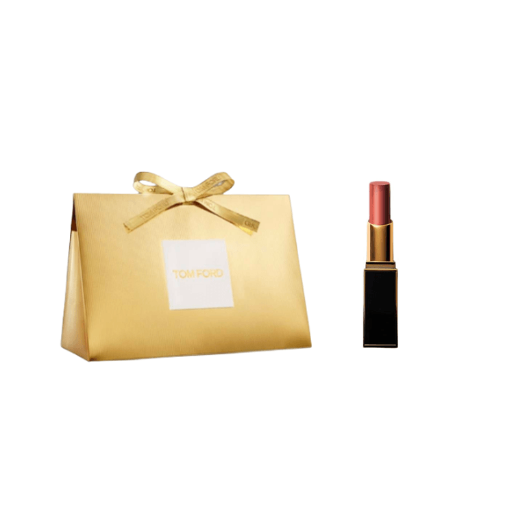 TOM FORD Fine Black Tube Lipstick Shopping Bag, Silk Satin Matte Lipstick Soft Matte Clear Nourishing 3.3g
