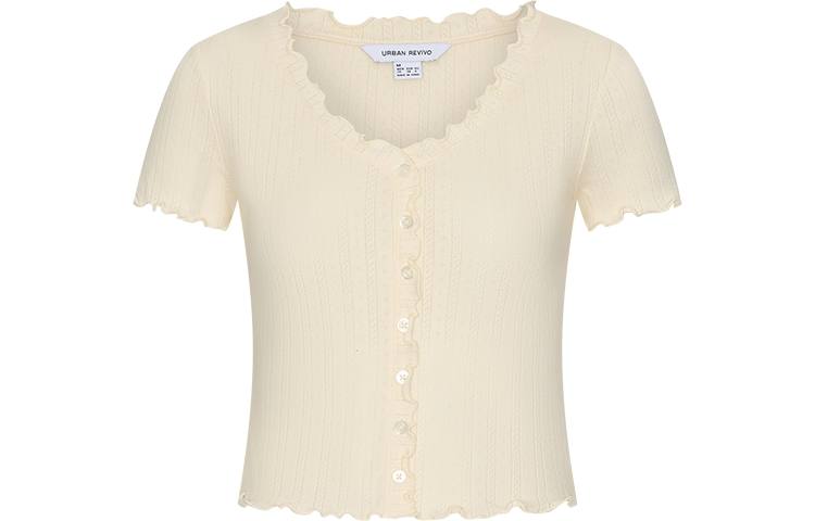 URBAN REVIVO T Shirt Women's Beige Yellow