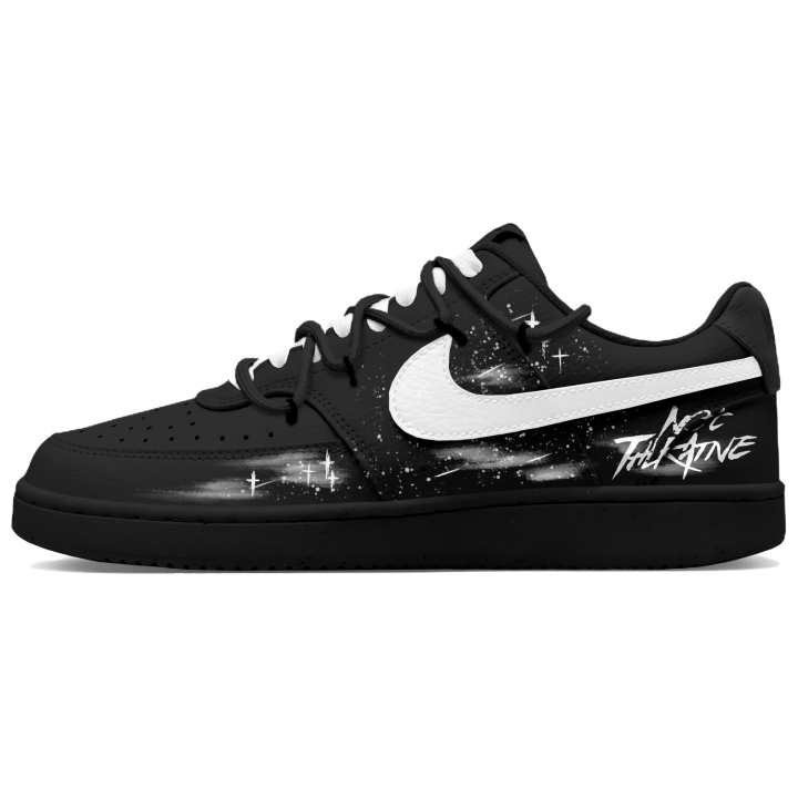Nike Nike Court Vision 1 Black Warrior, Starry Graffiti Low top Skateboard Shoes Unisex